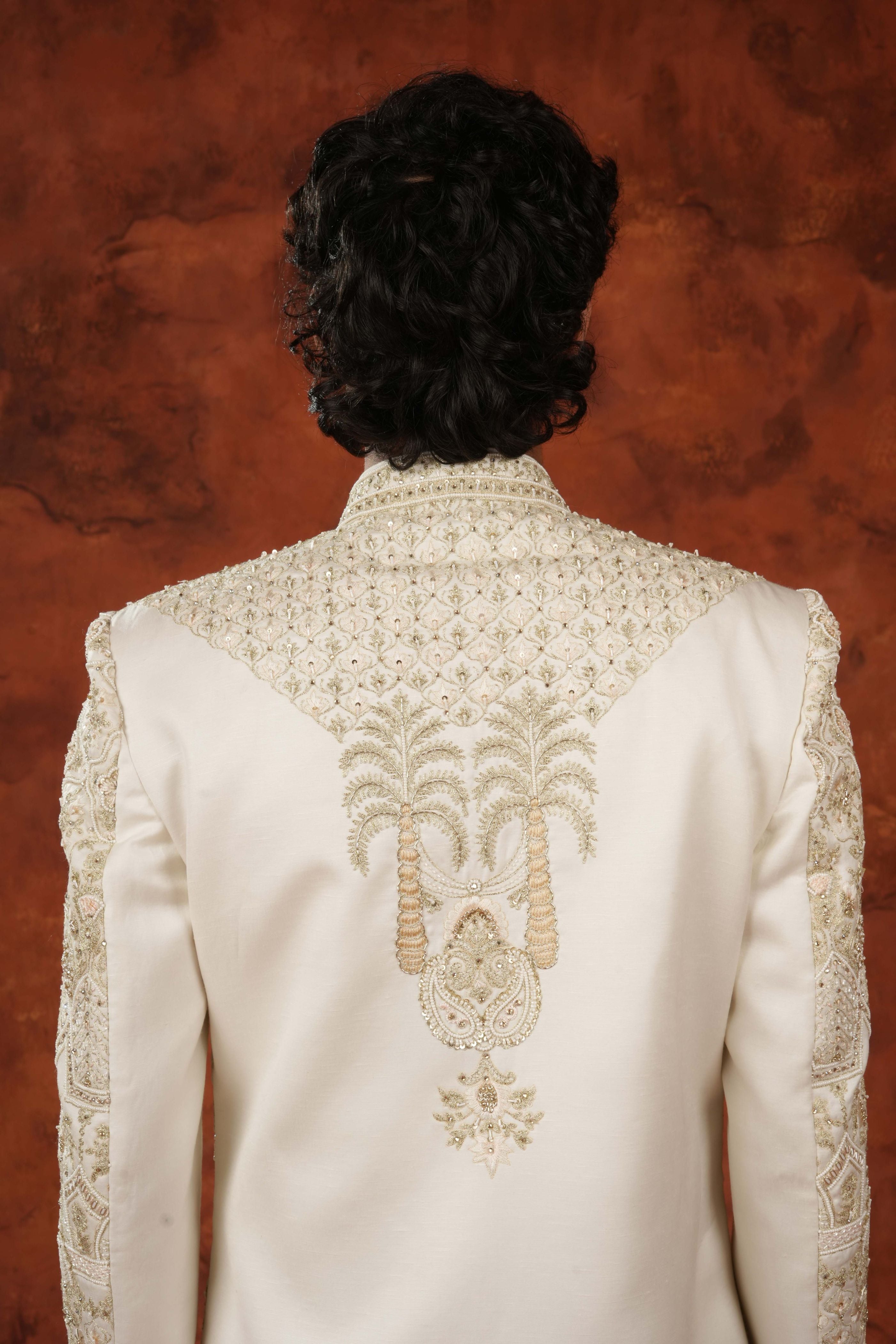 Stone Ivory Sherwani Set