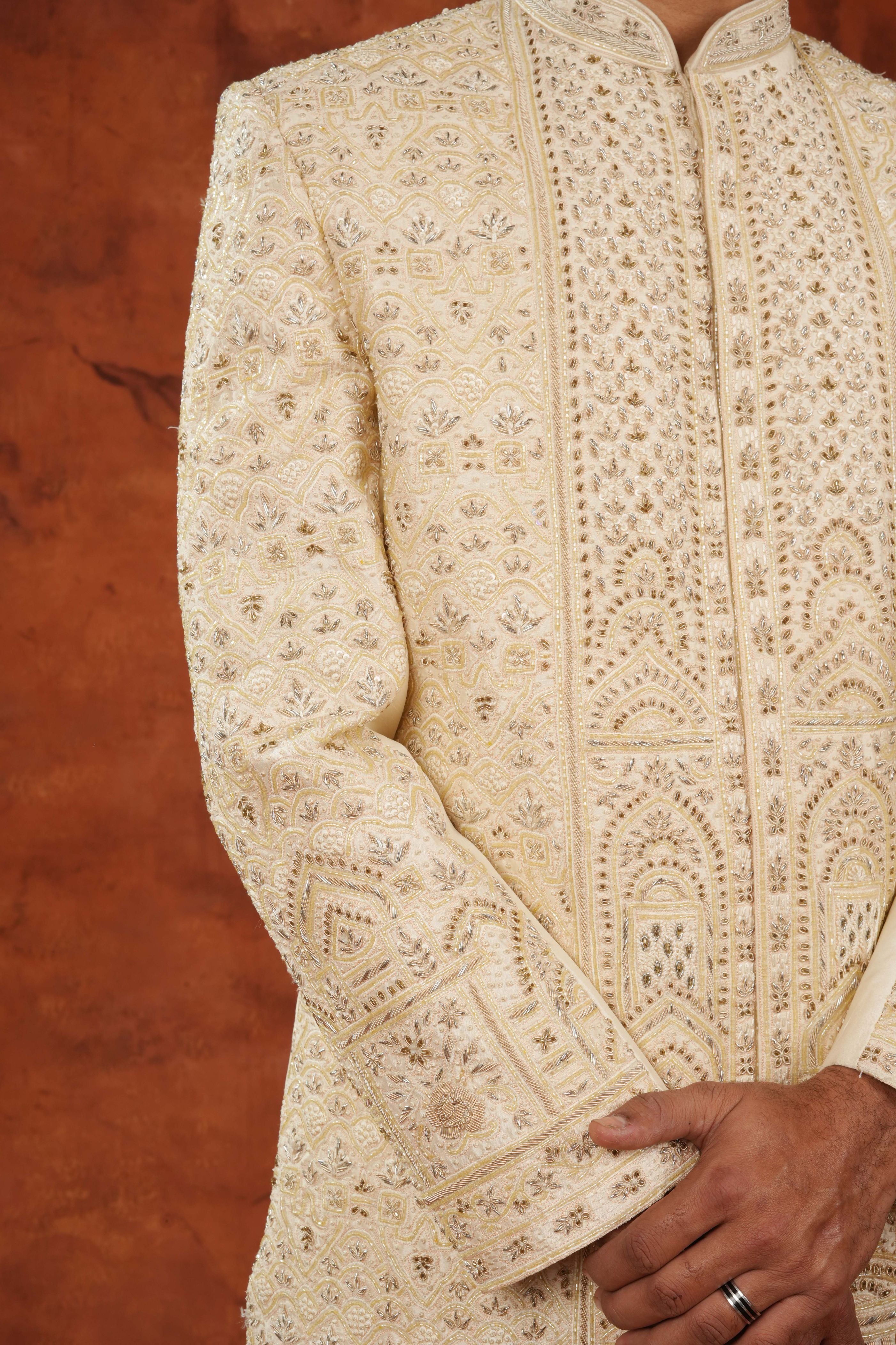 Zarin Brocade Sherwani Set