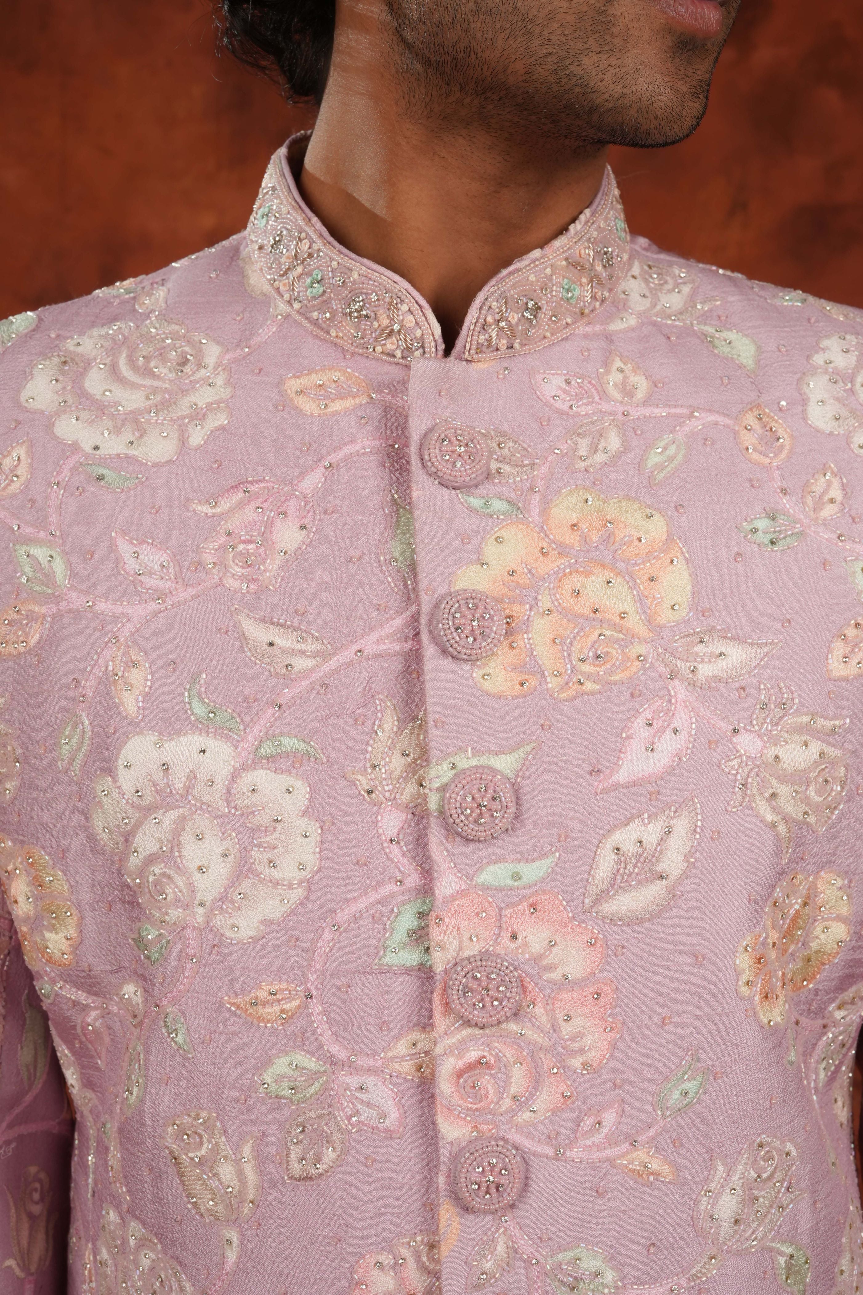 Gulbahar Blush Sherwani Set