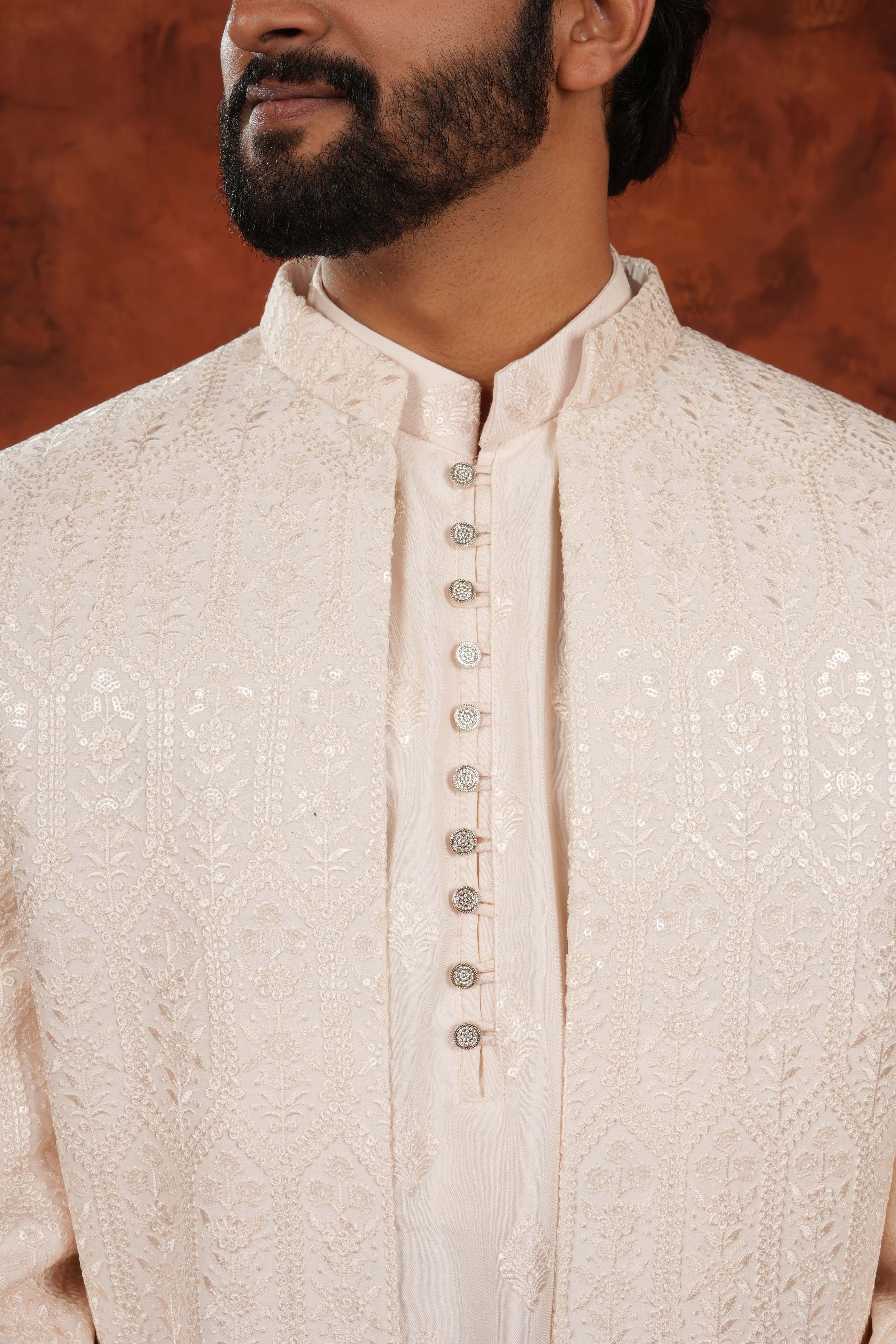 Ivory Elegance  Indowestern Suit