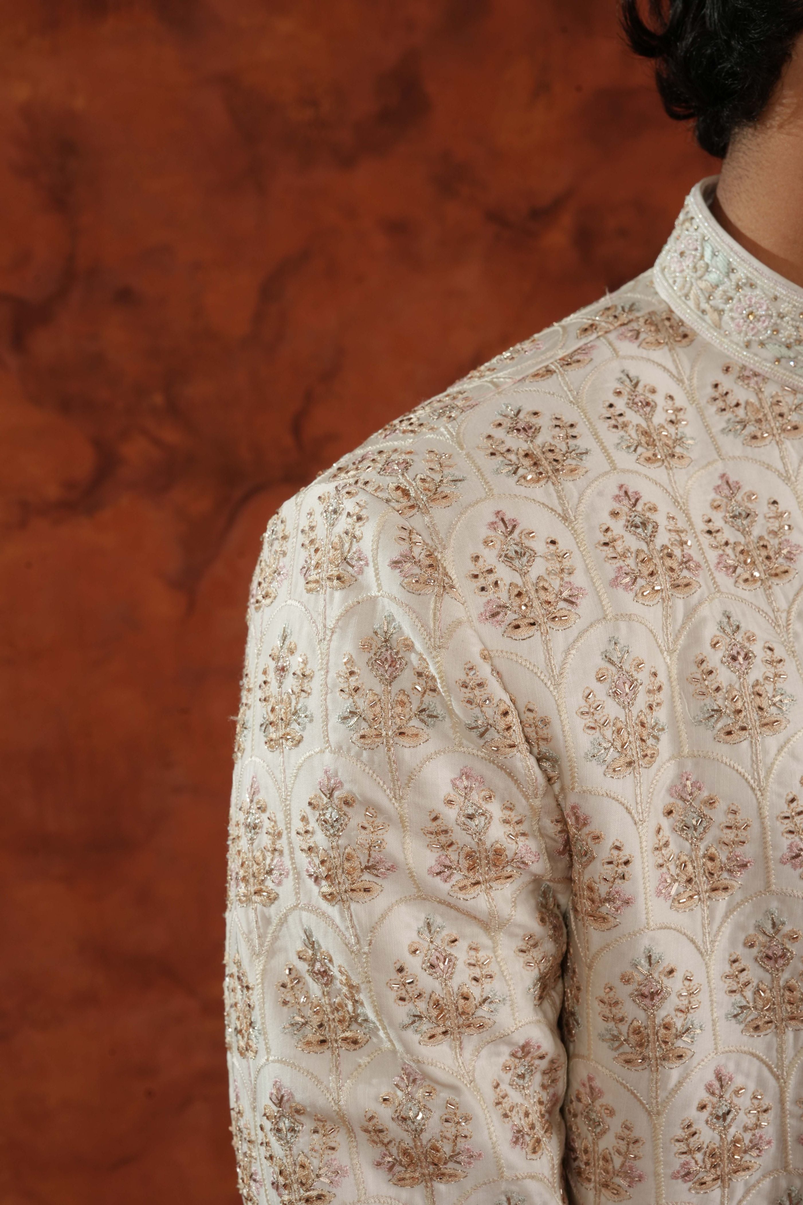 Ivory Kalam Sherwani Set