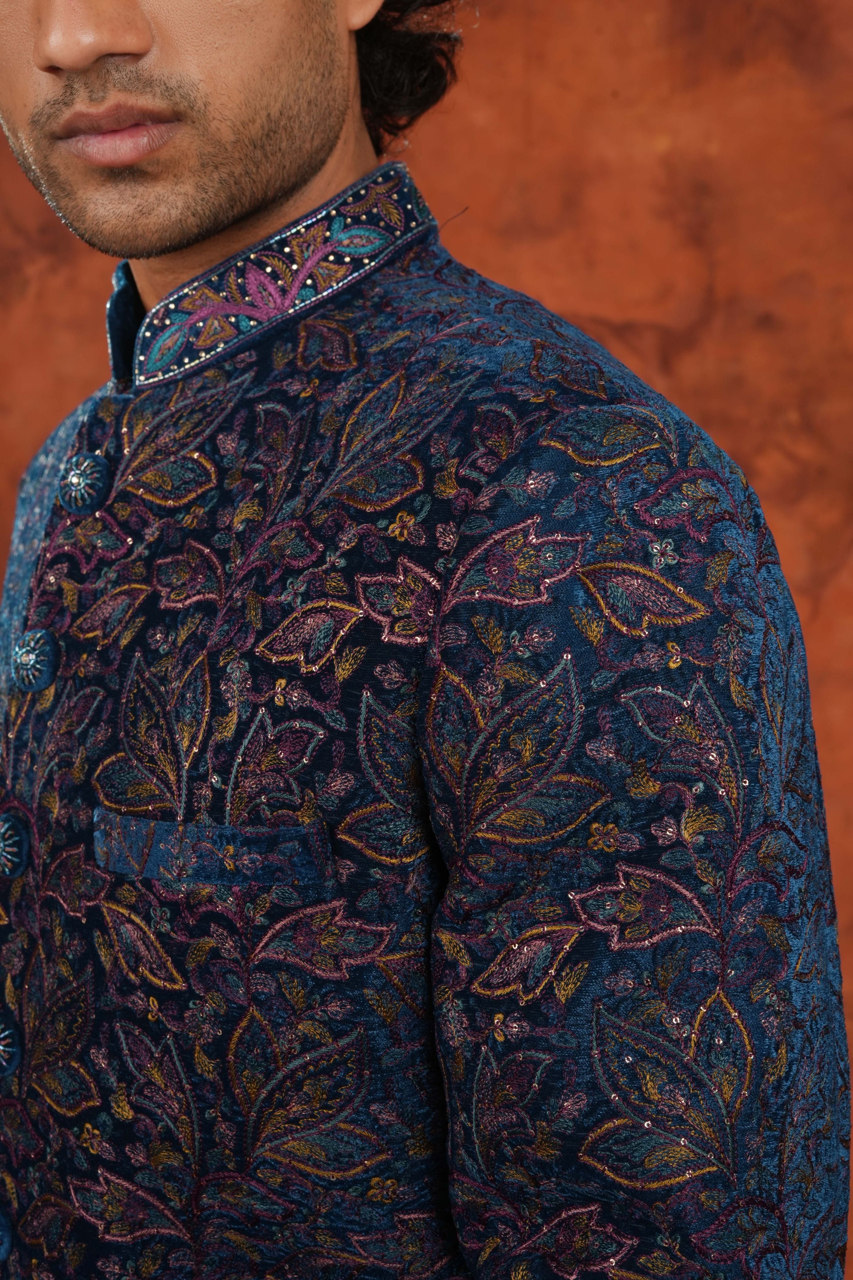 Imperial Sapphire Indowestern