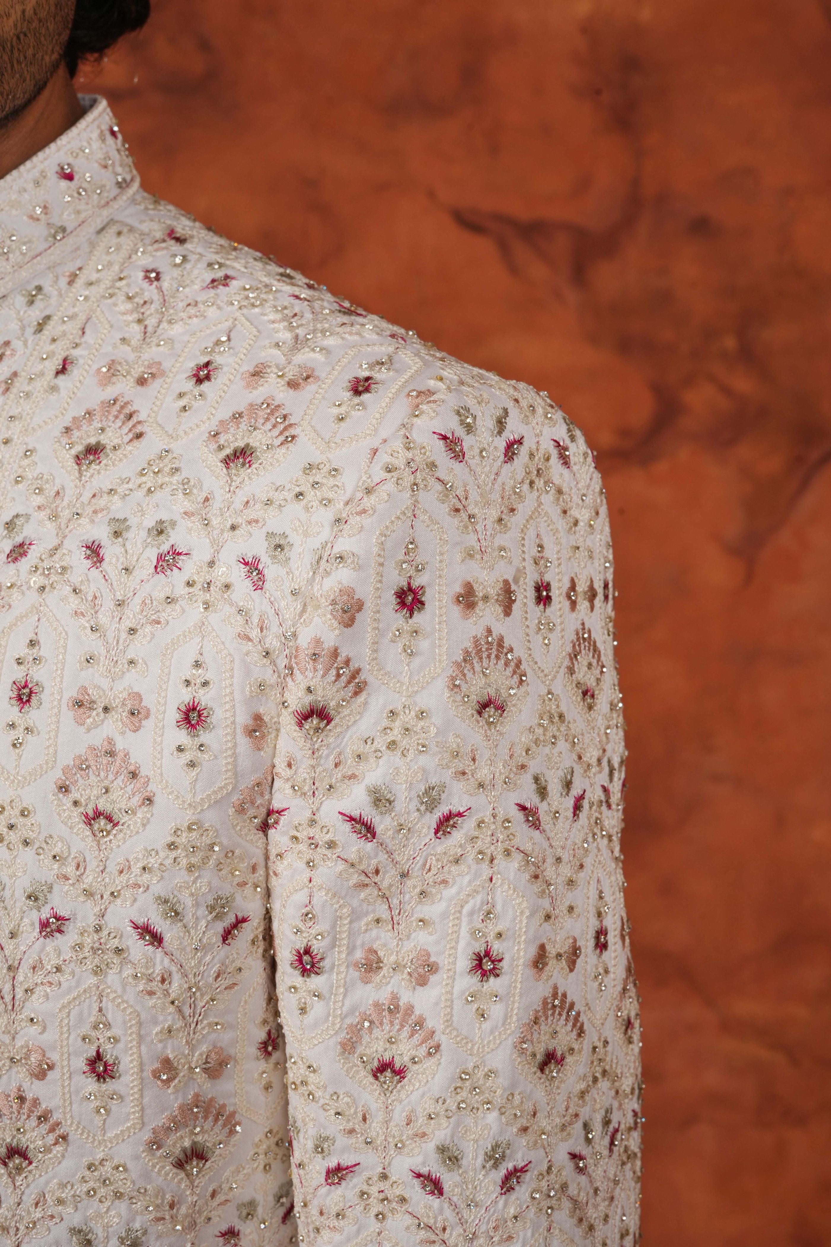 Ivory Blossom Sherwani Set