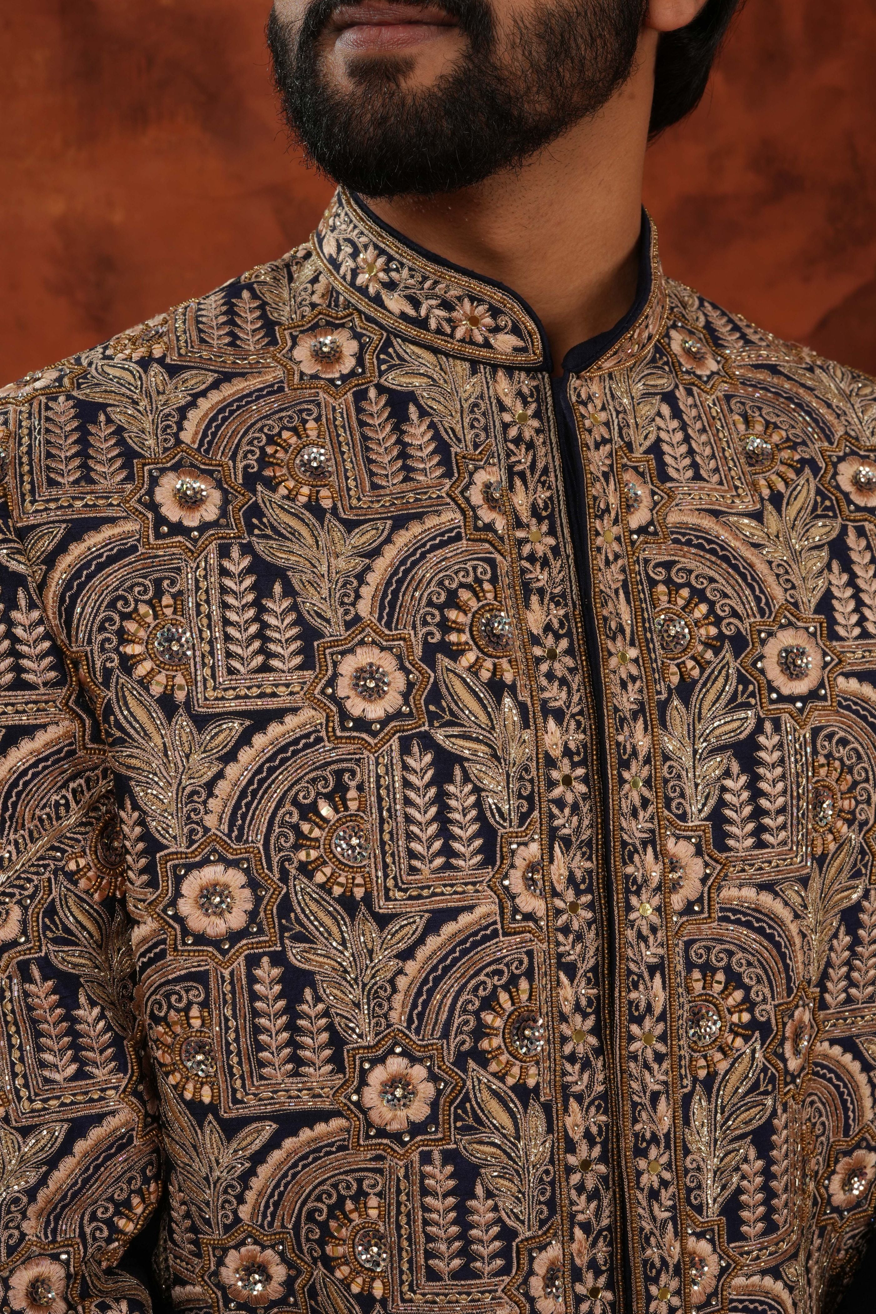 Midnight Garden Sherwani Set