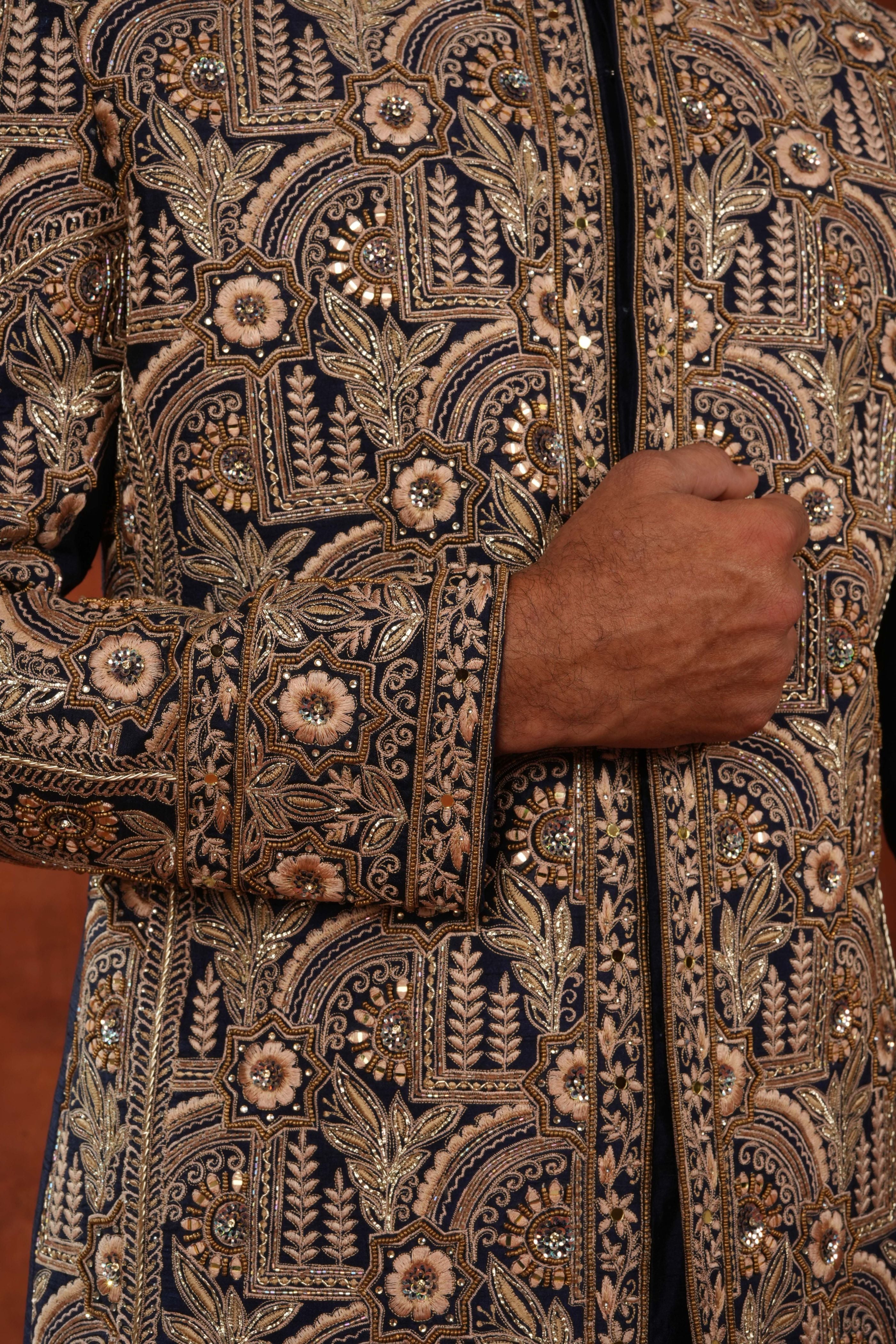 Midnight Garden Sherwani Set
