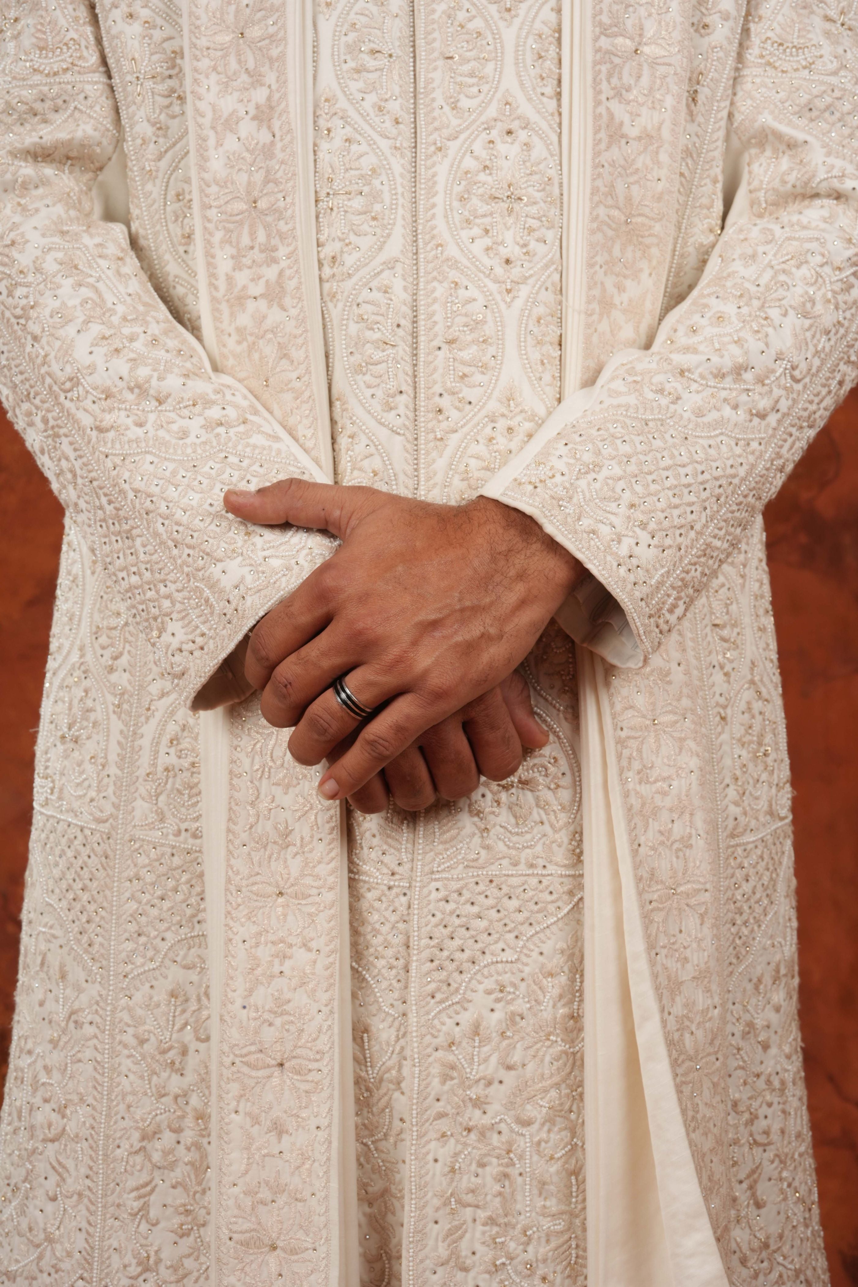 Elan Ivory Sherwani Set