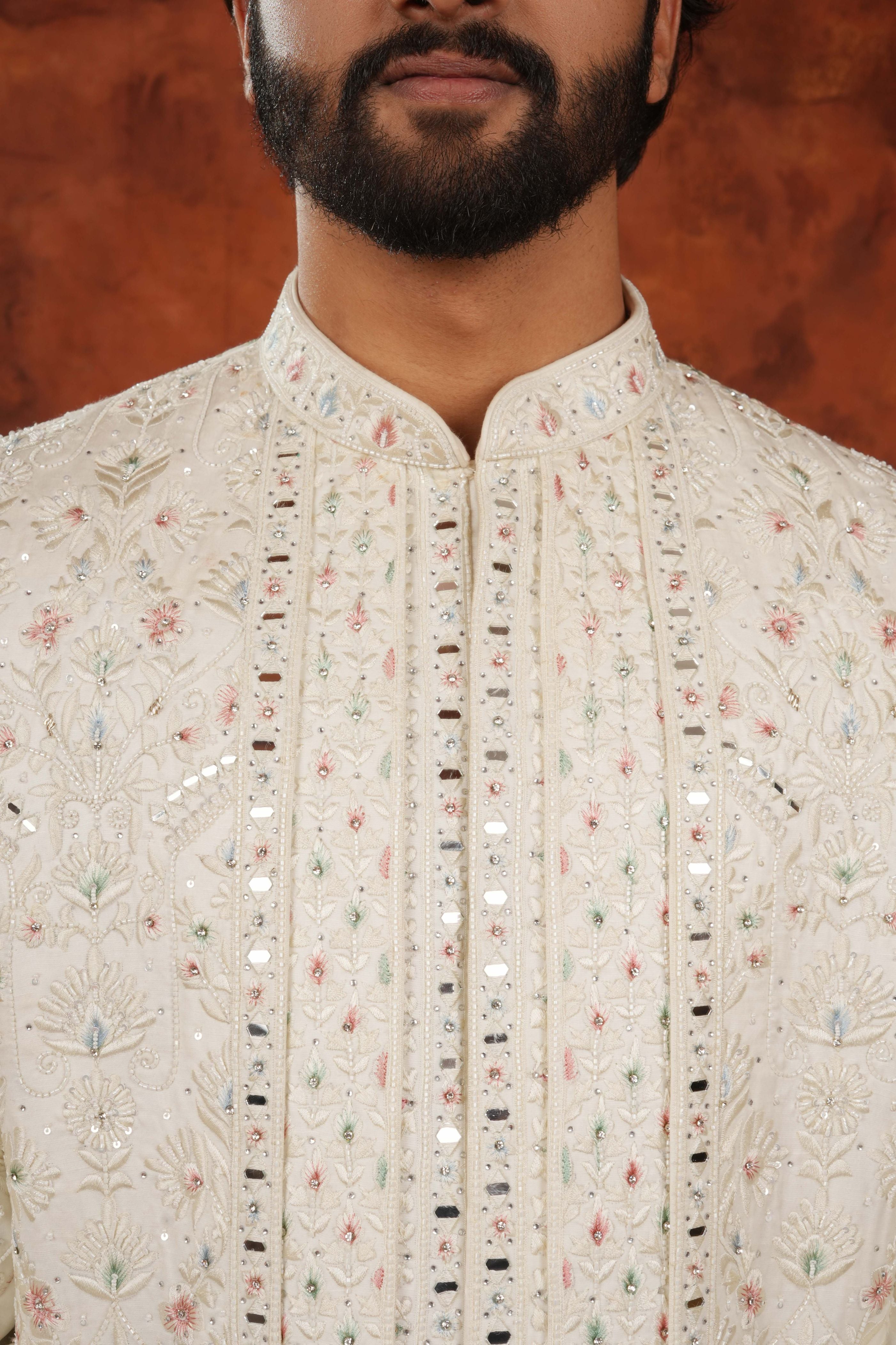 Mehr Ivory Sherwani Set