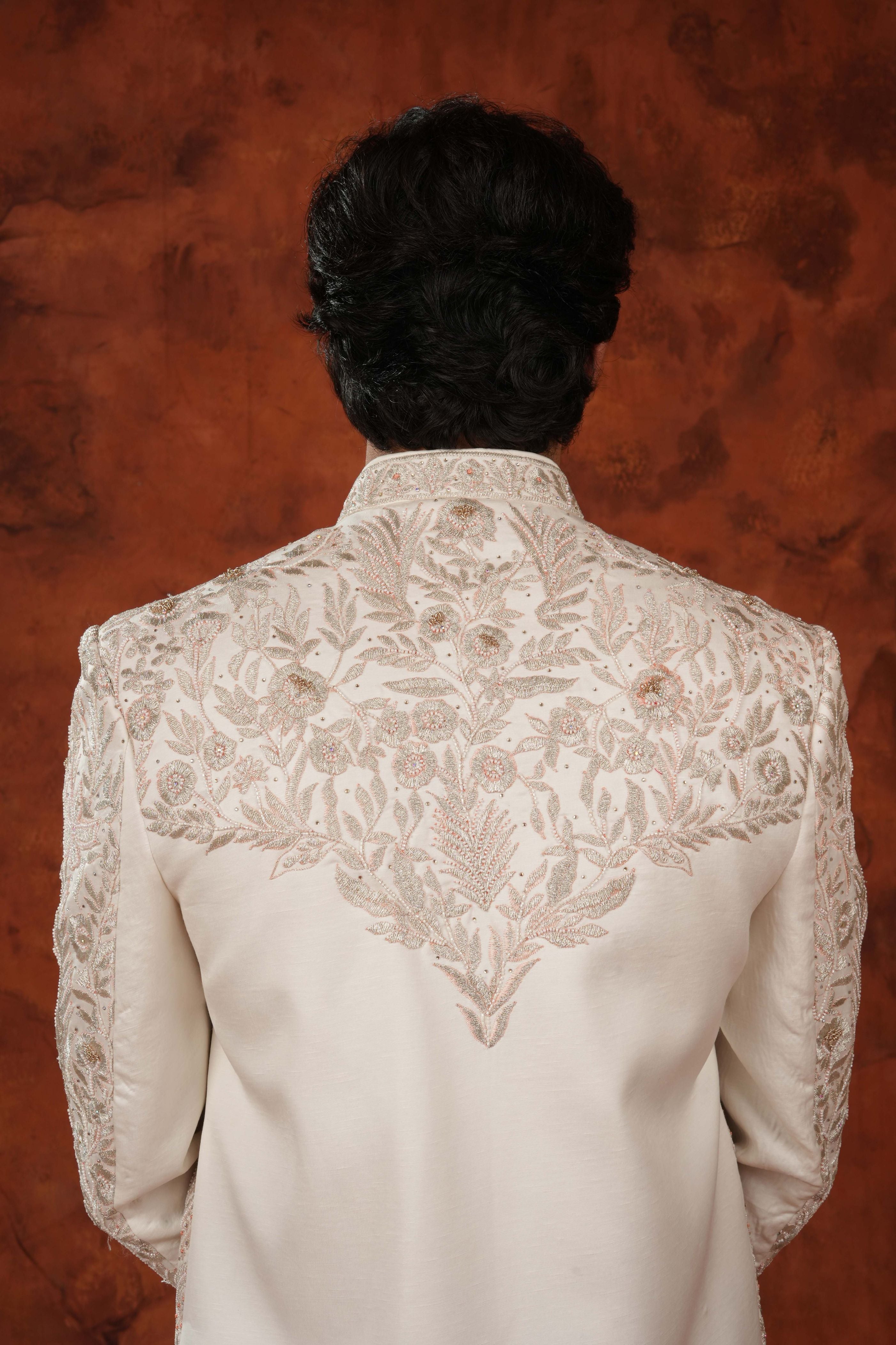 Meharudda Ivory Sherwani Set