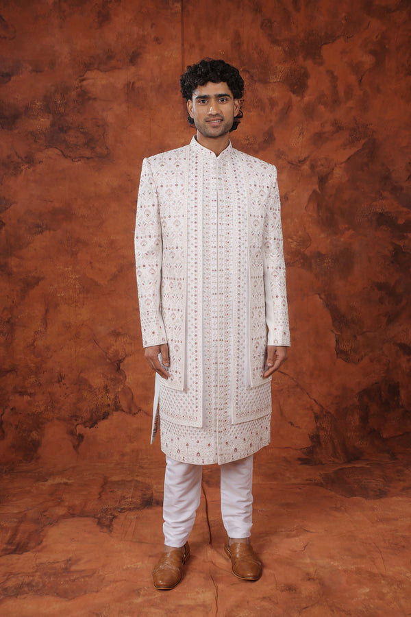 Ivory Blossom Sherwani Set