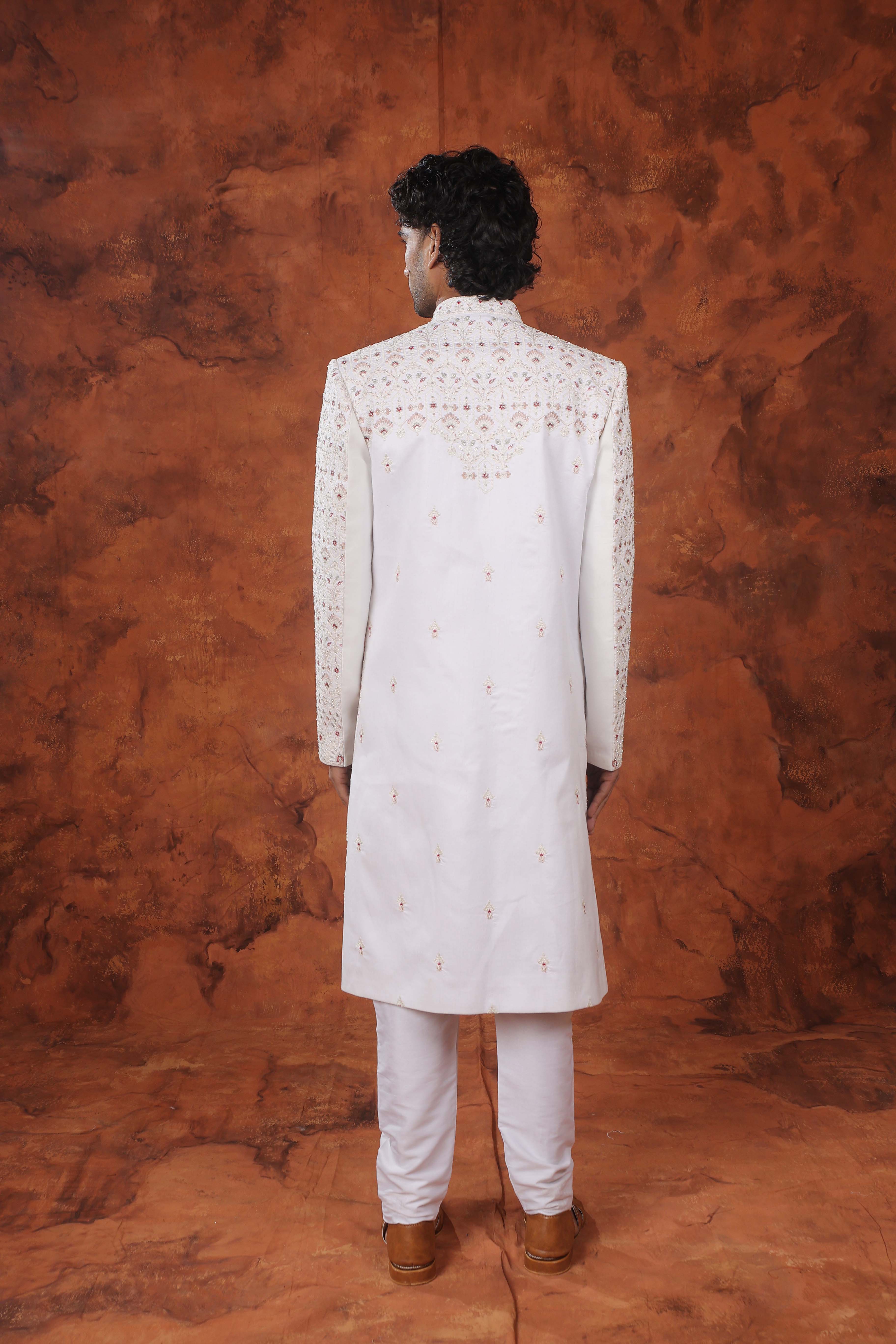 Ivory Blossom Sherwani Set