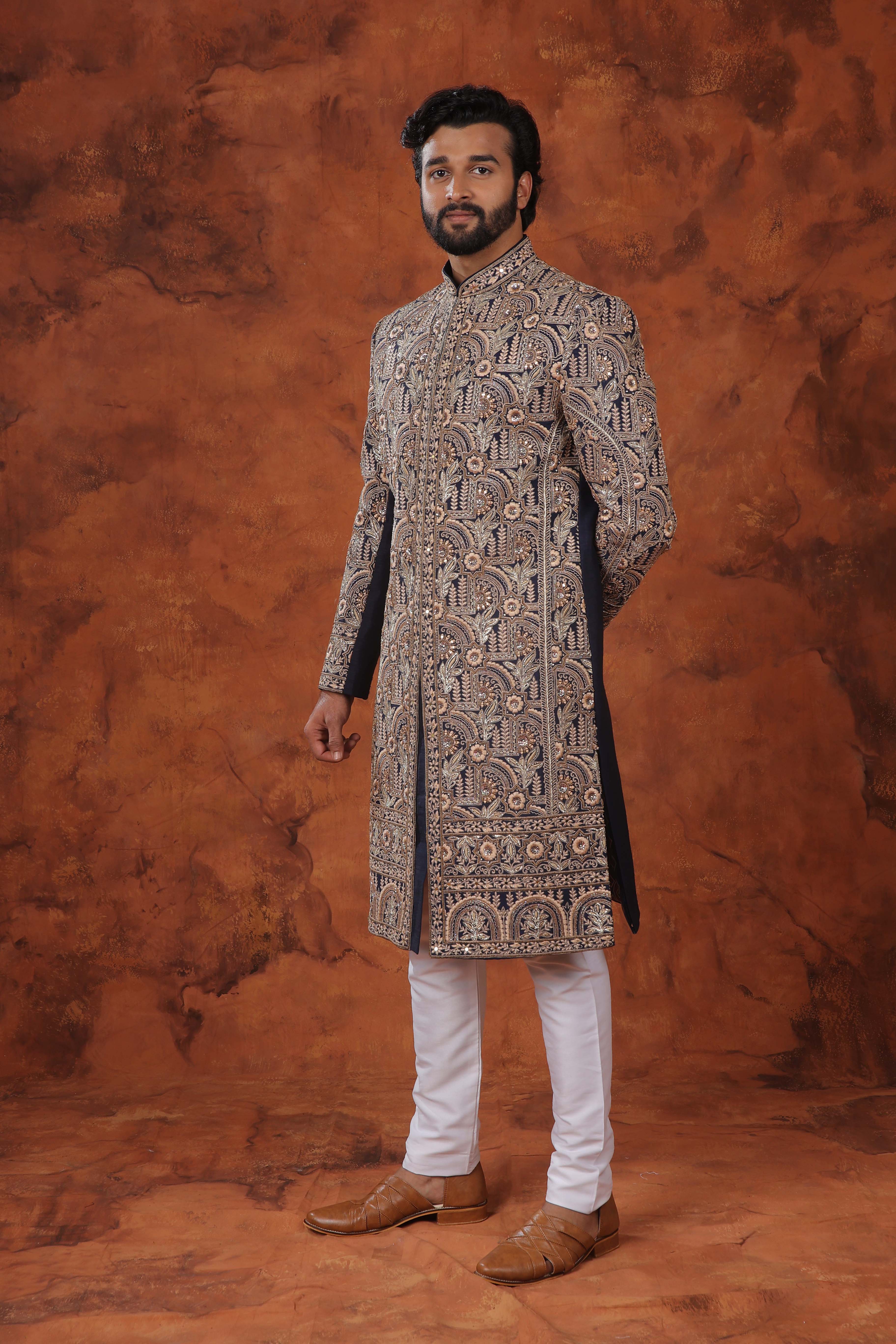 Midnight Garden Sherwani Set