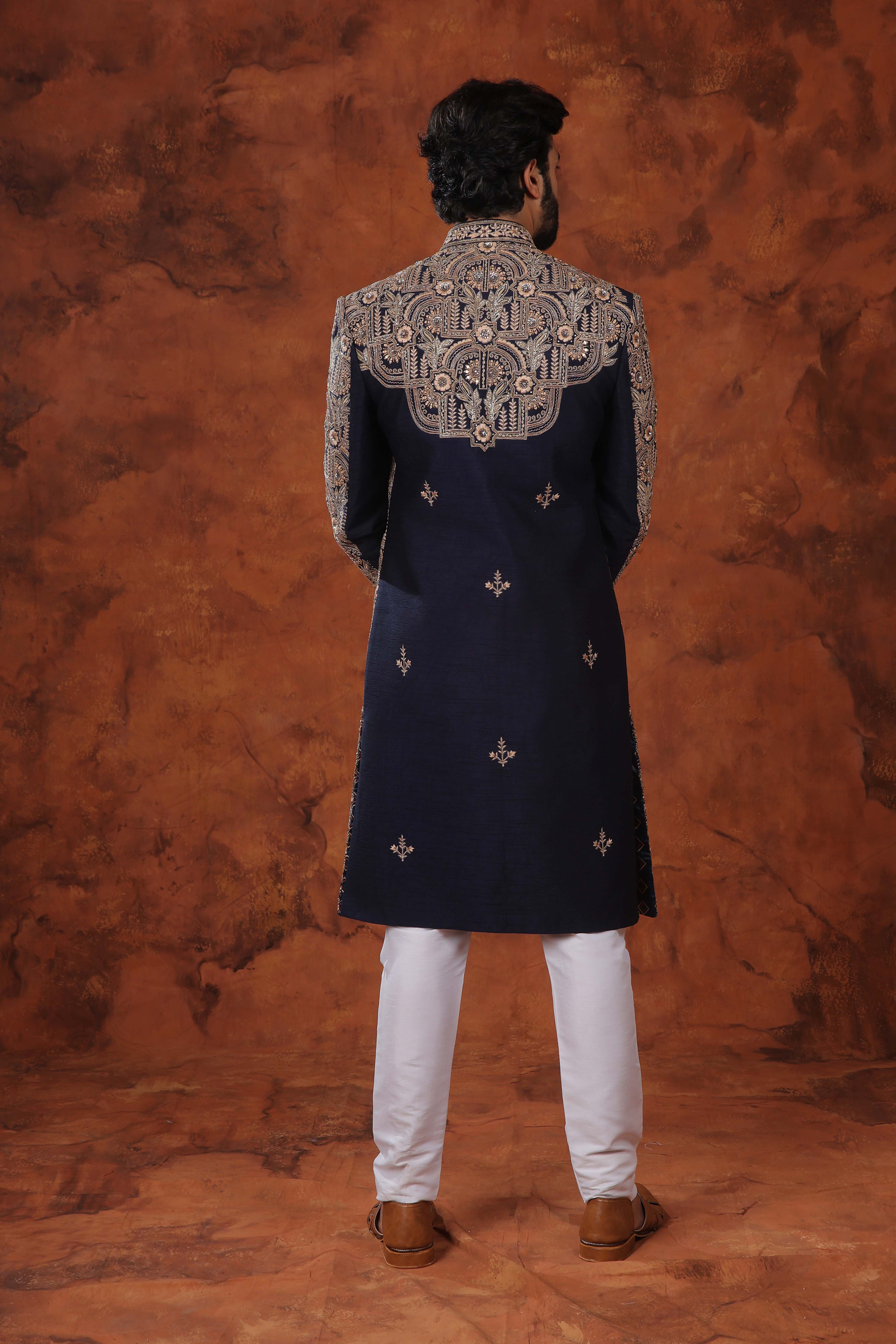 Midnight Garden Sherwani Set