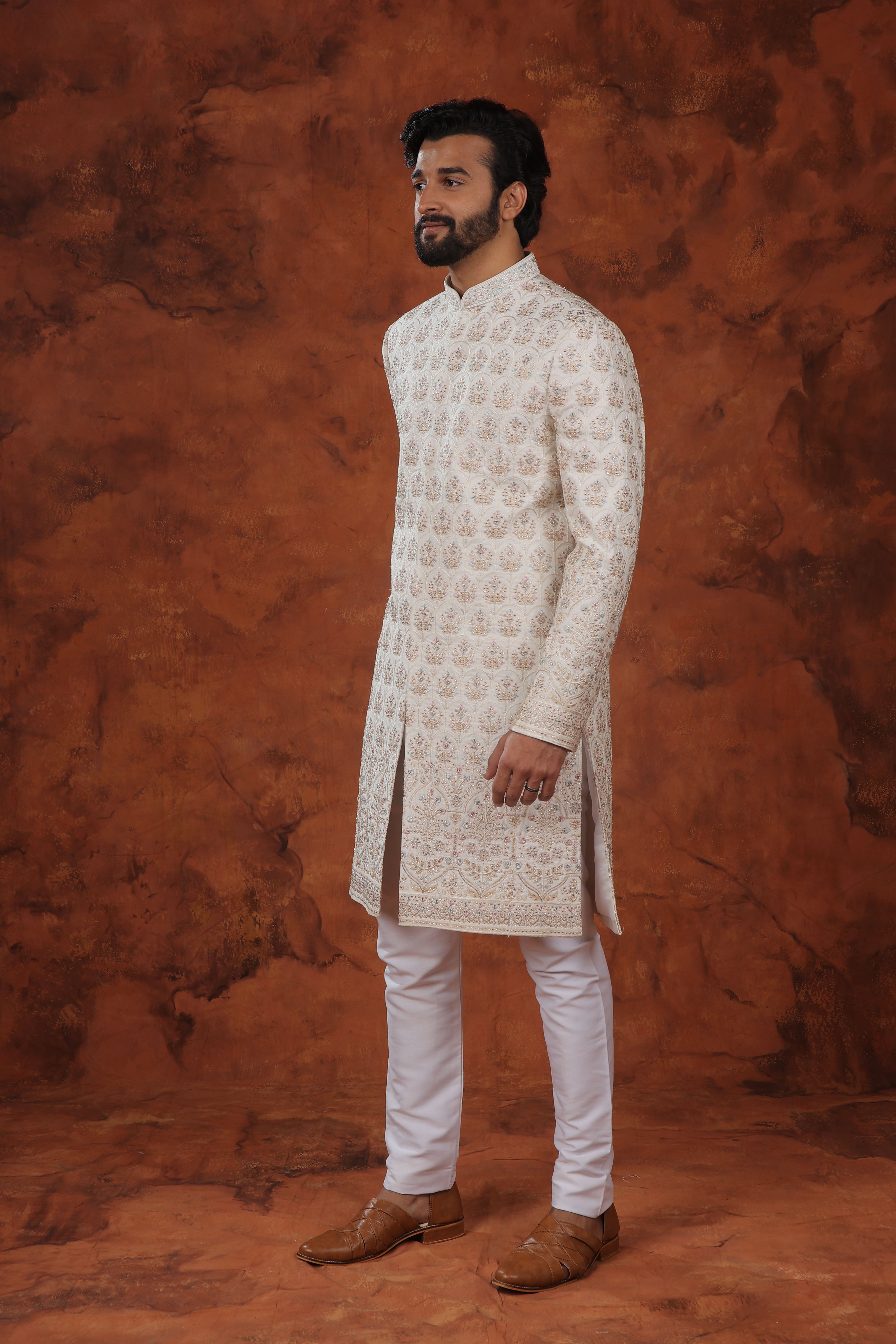Sandstone Grove Sherwani Set