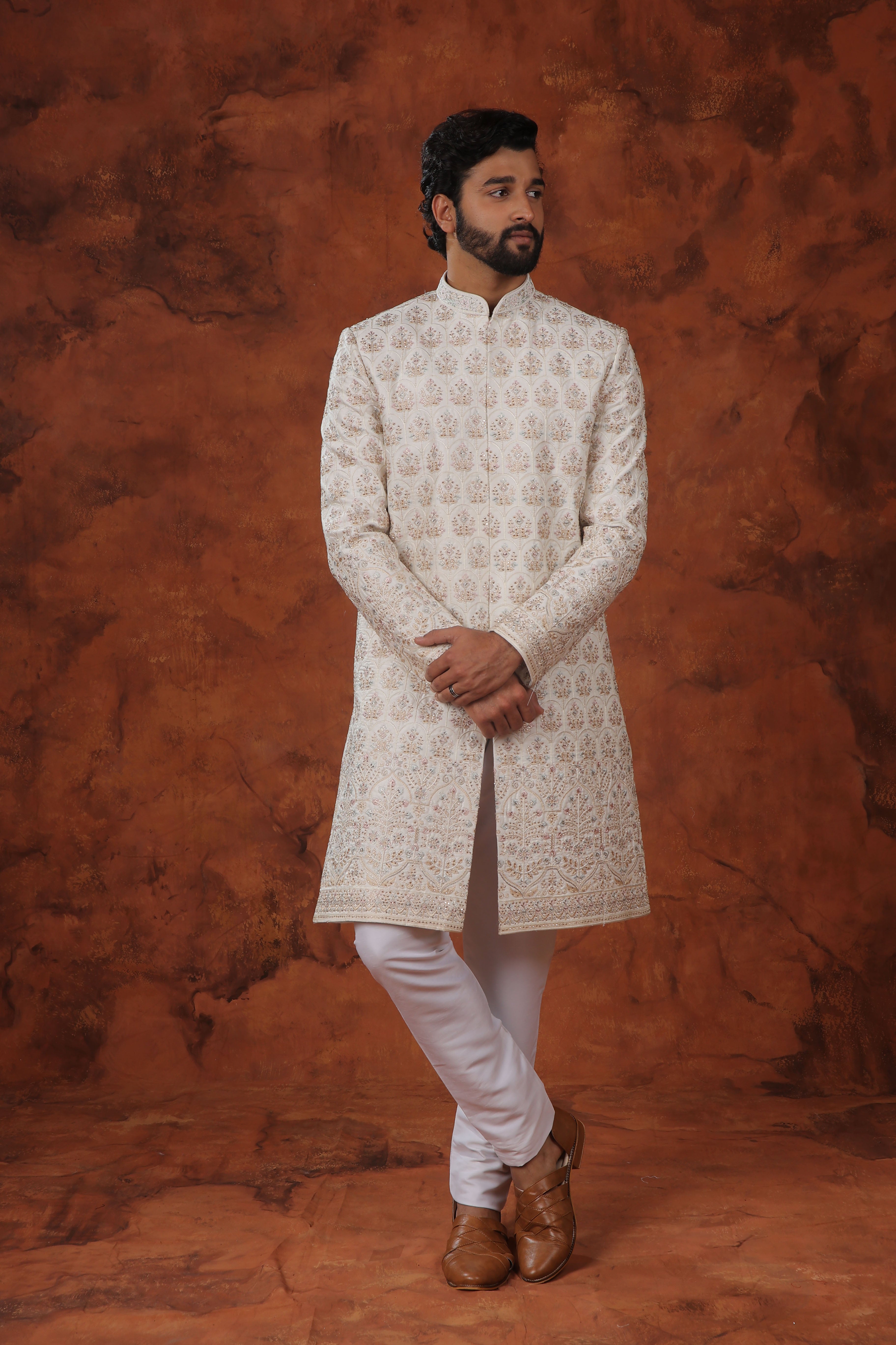 Sandstone Grove Sherwani Set