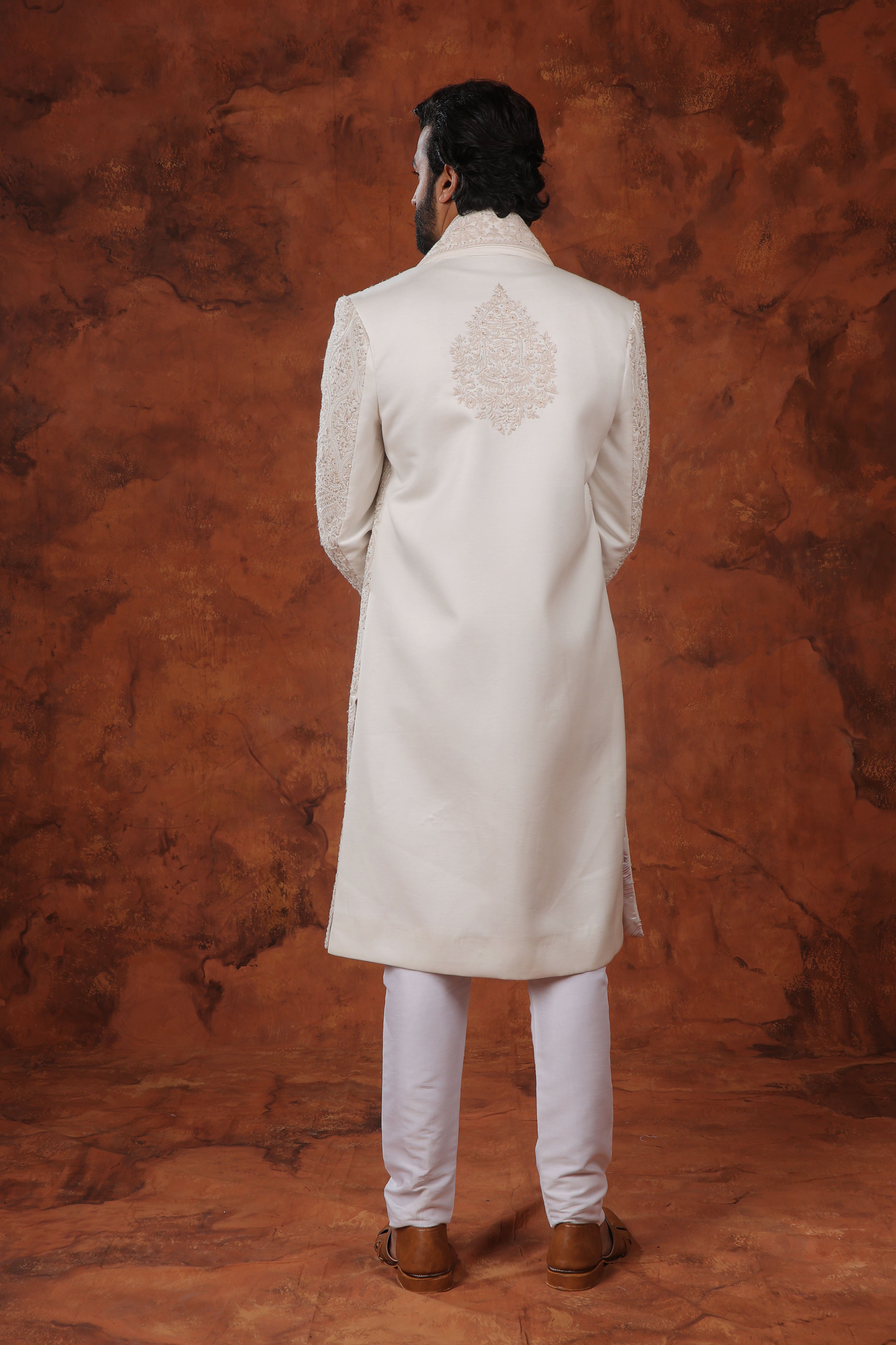 Elan Ivory Sherwani Set