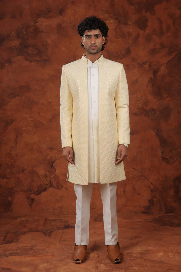Ivory Glow Indowestern Suit
