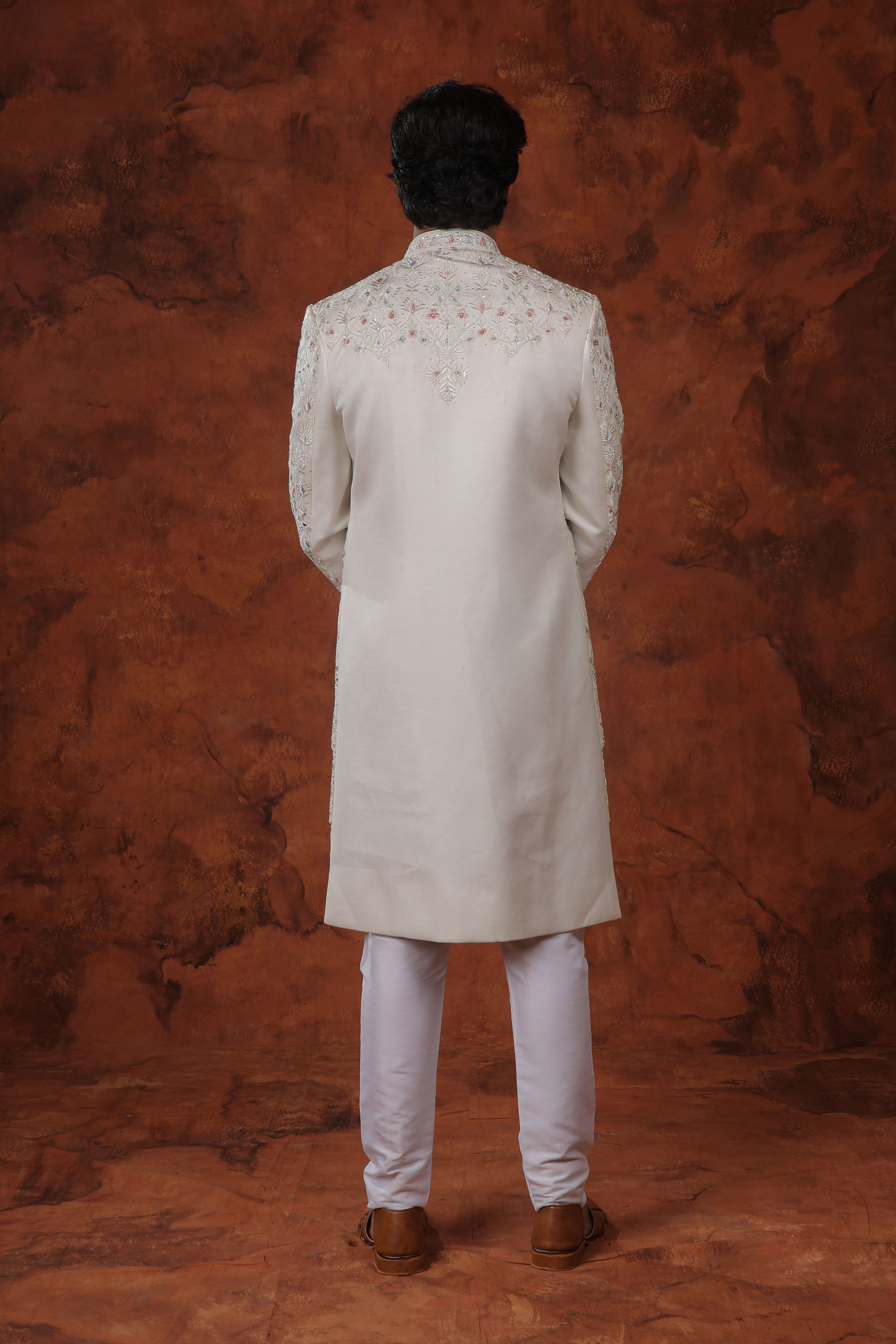 Mehr Ivory Sherwani Set