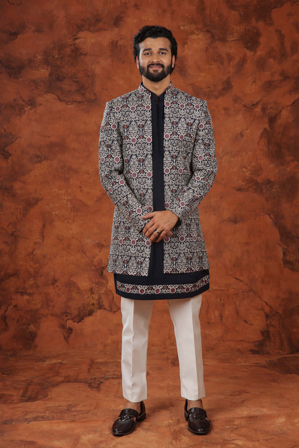 Regal Bloom Indowestern Suit