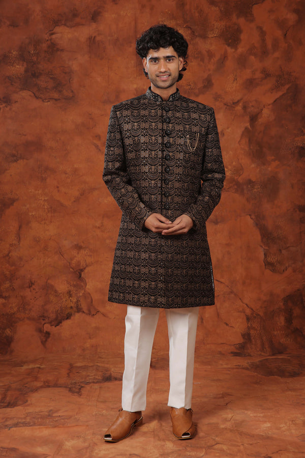 Regal Eclipse Zari Velvet Indowestern