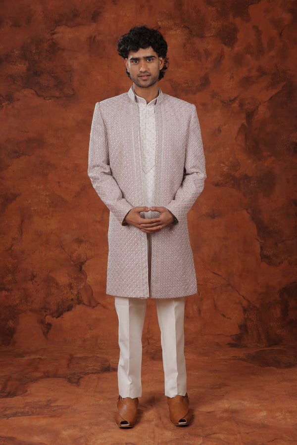 Blush Elegance Indowestern Suit