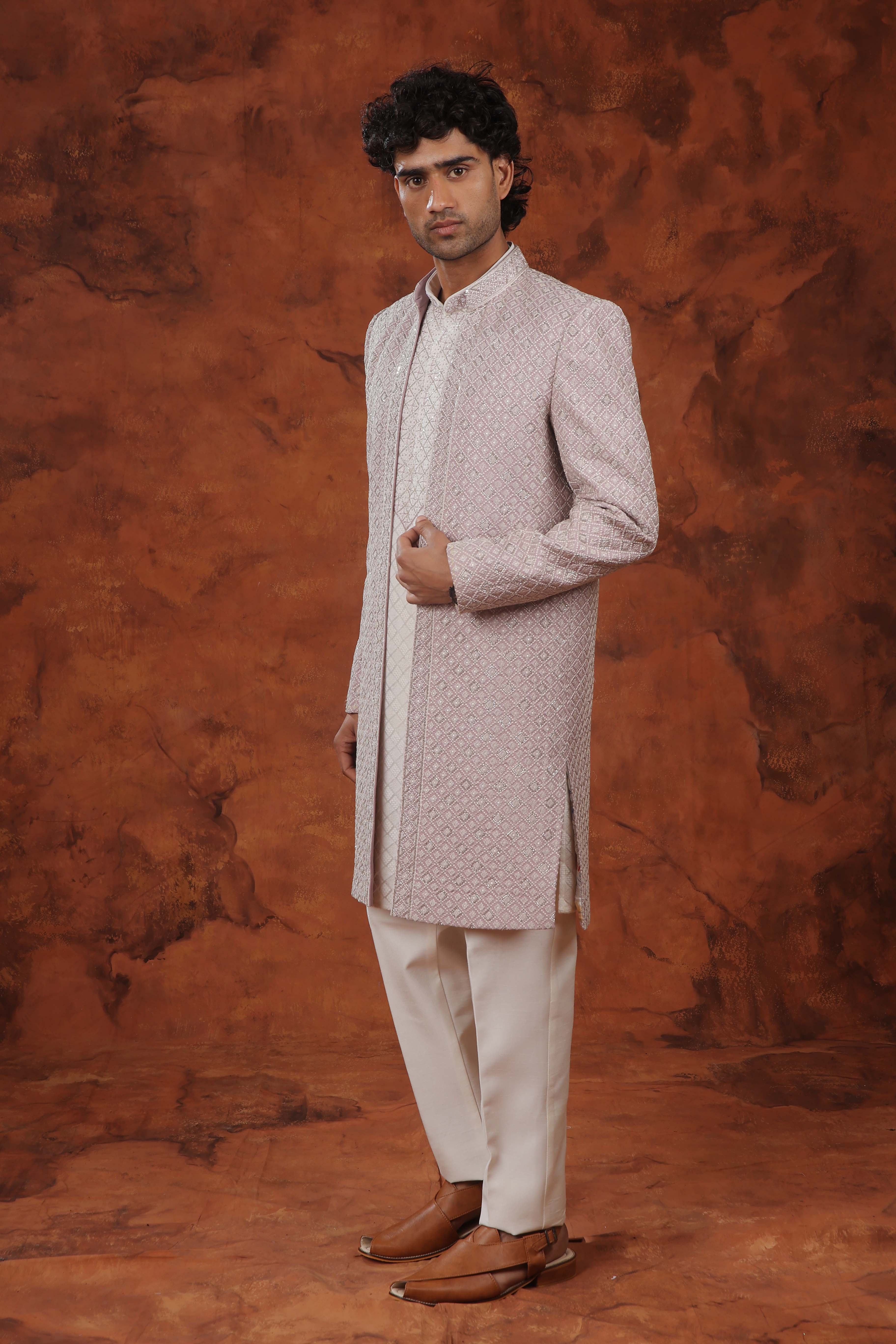 Blush Elegance Indowestern Suit