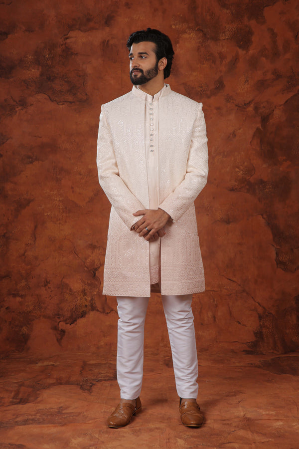 Ivory Elegance  Indowestern Suit