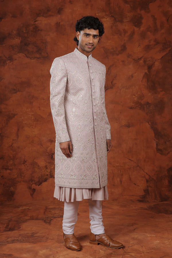 Gulnar Ivory Sherwani Set