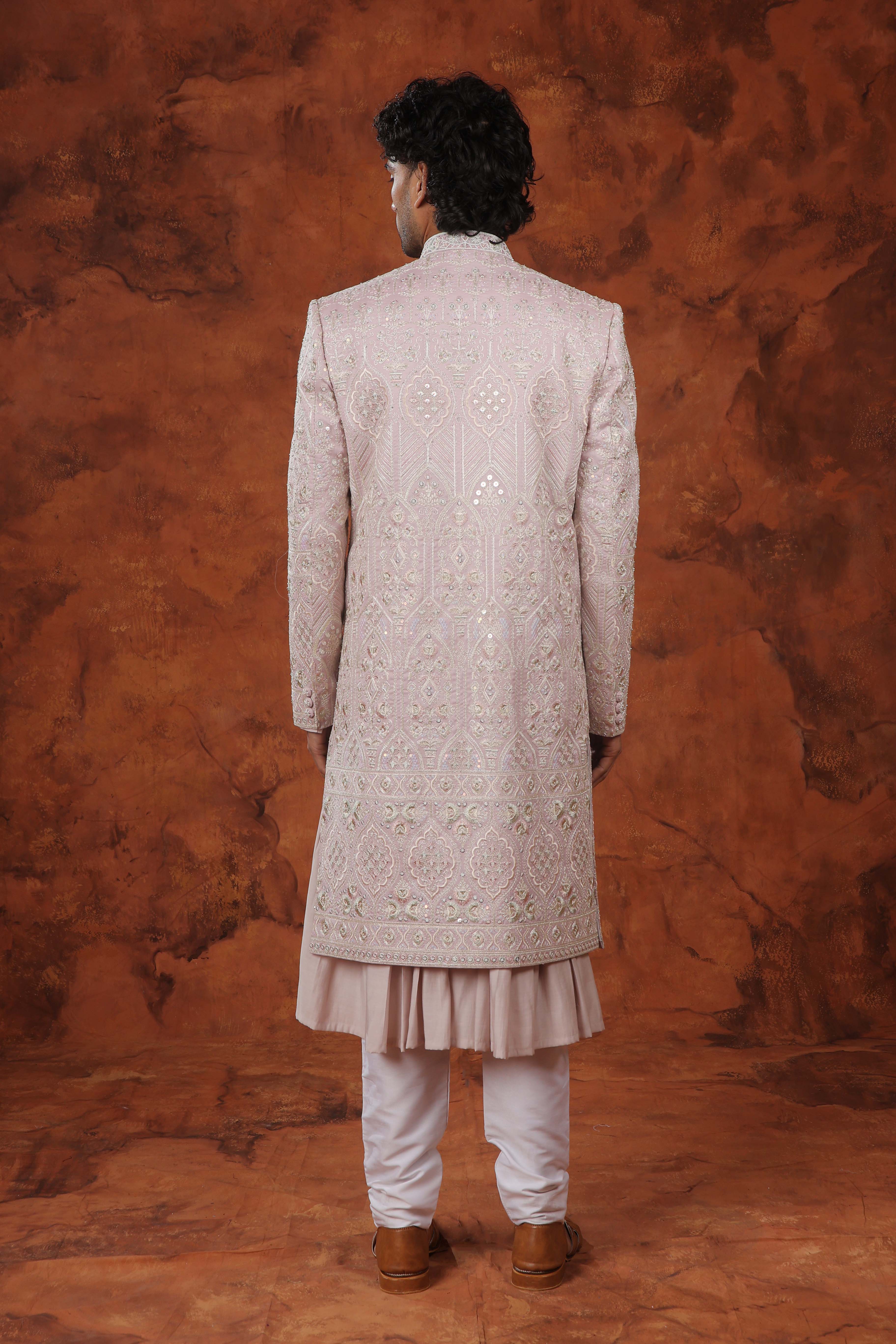 Gulnar Ivory Sherwani Set