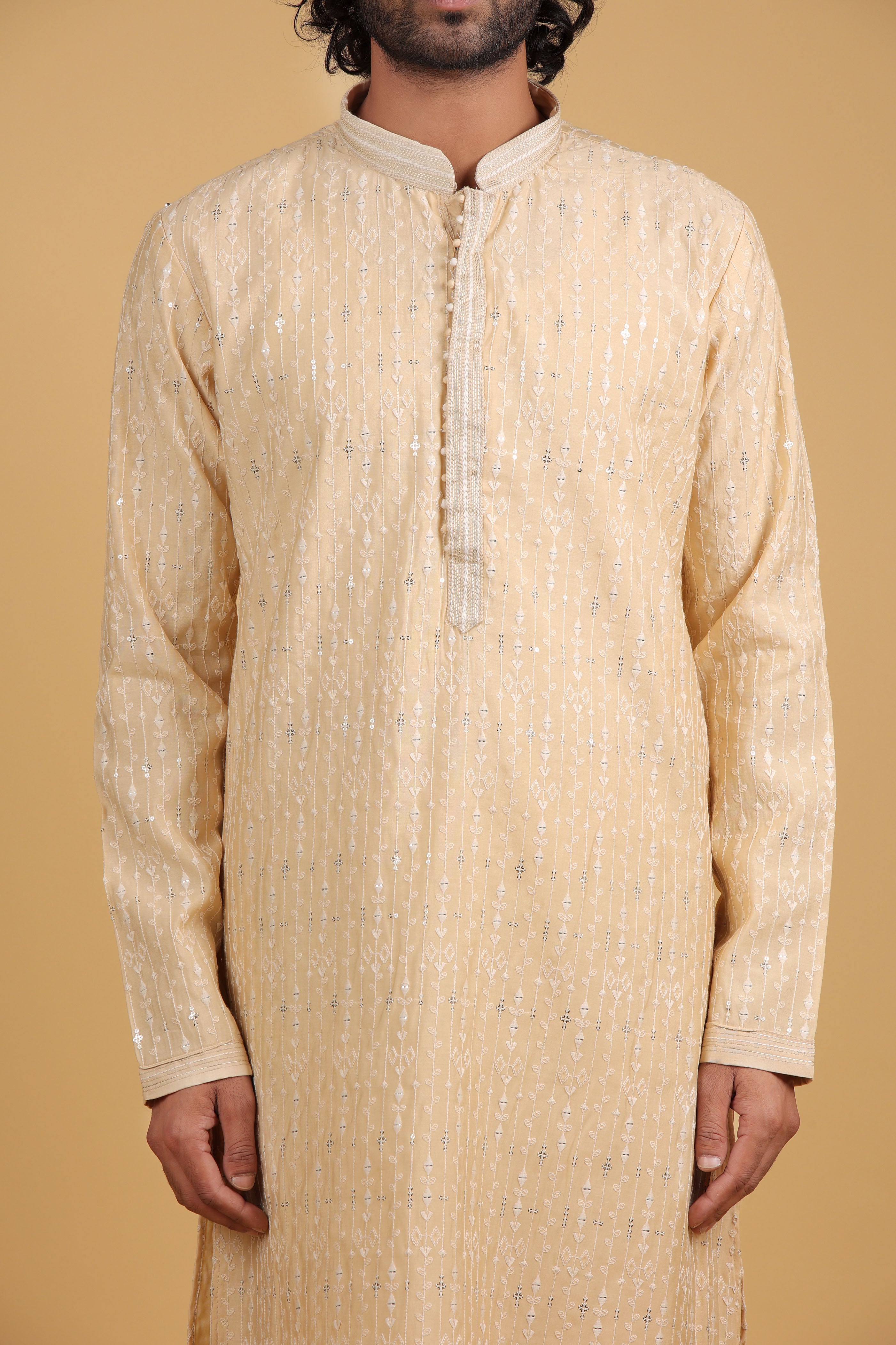 Pastel Grace Light Gold Kurta