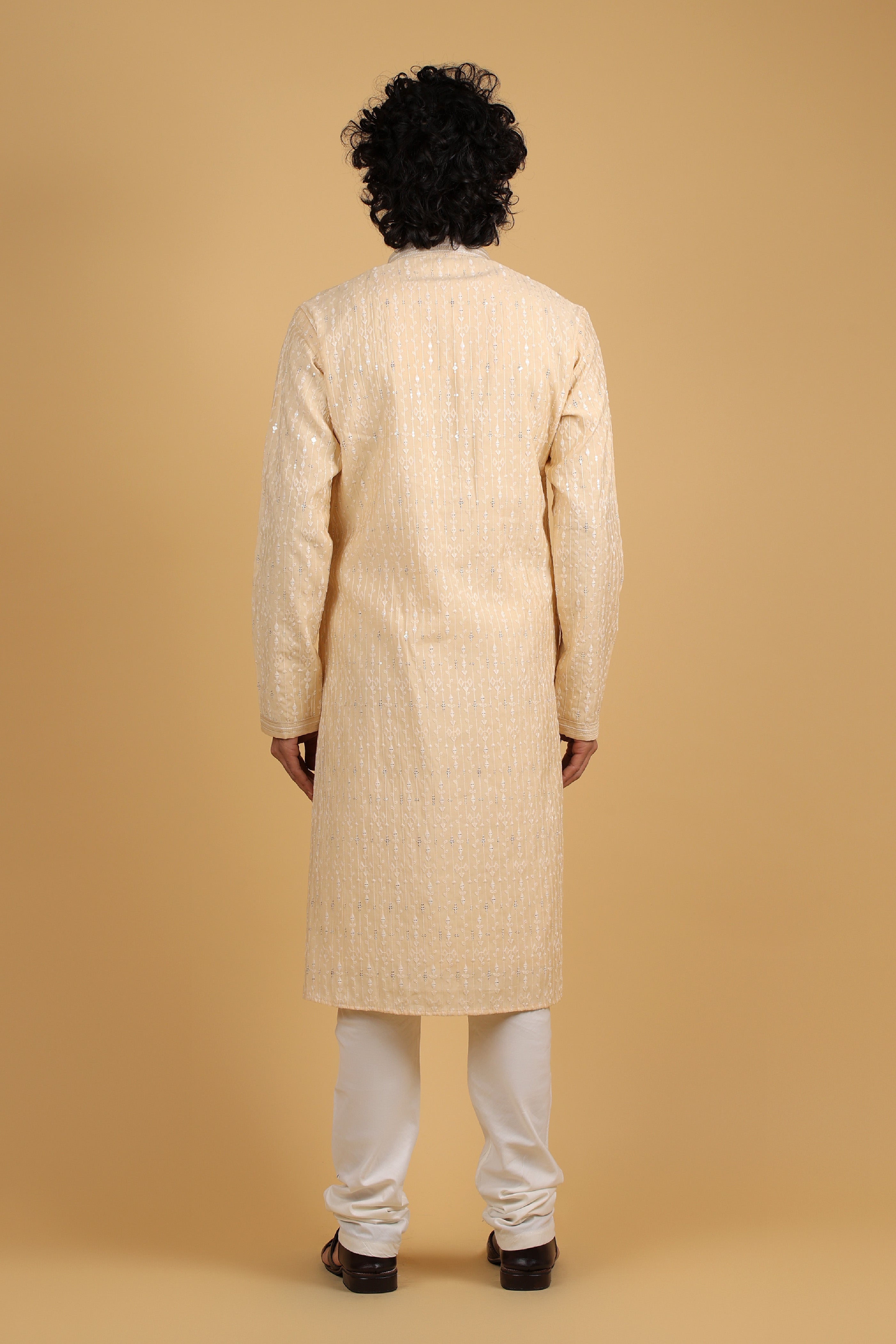 Pastel Grace Light Gold Kurta