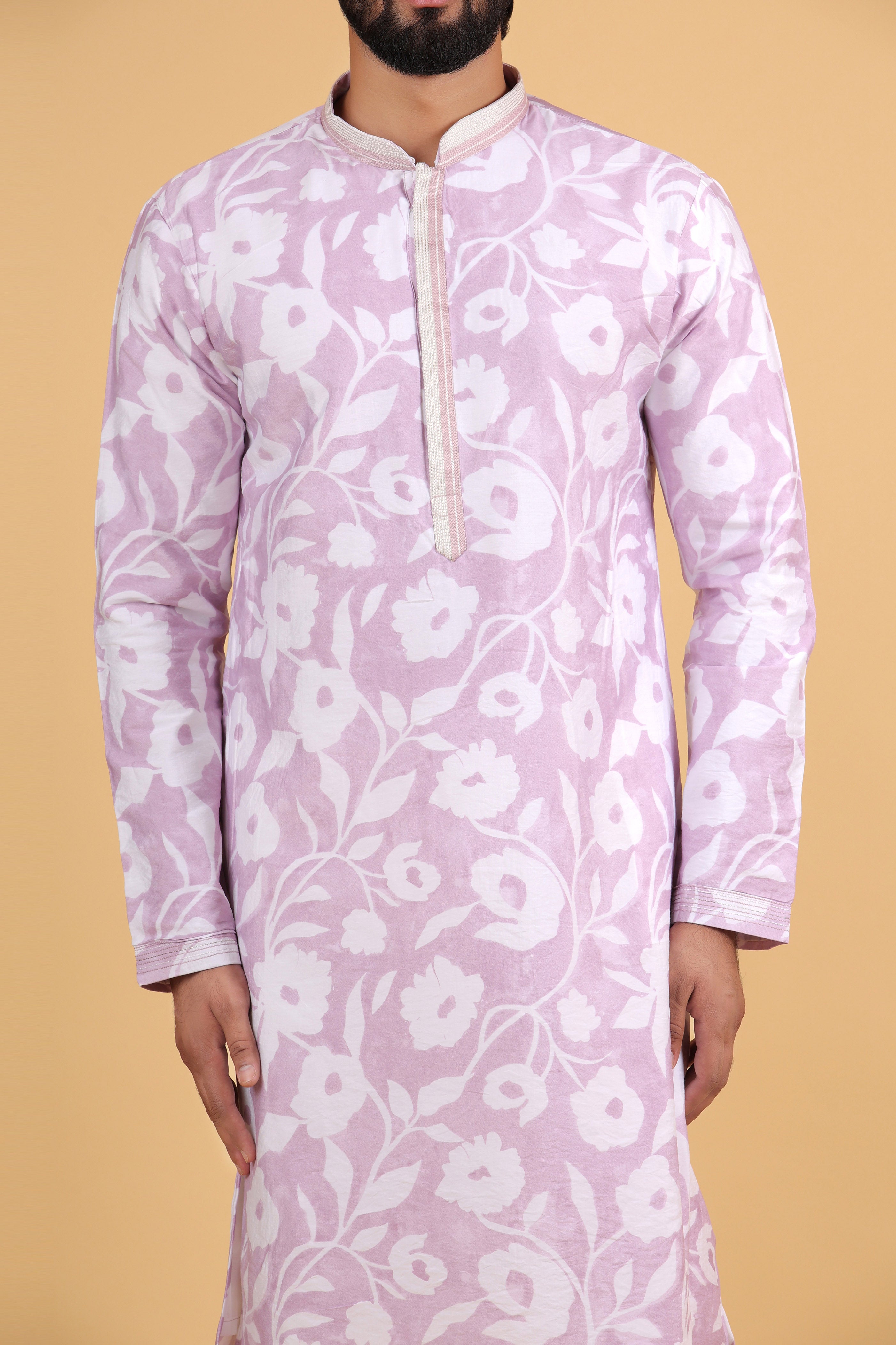 Blush Garden Pure Cotton Kurta Pyjama
