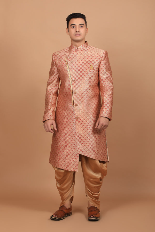 Rajwada Indowestern Pink Stylish Kurta with Haram Style Bottom