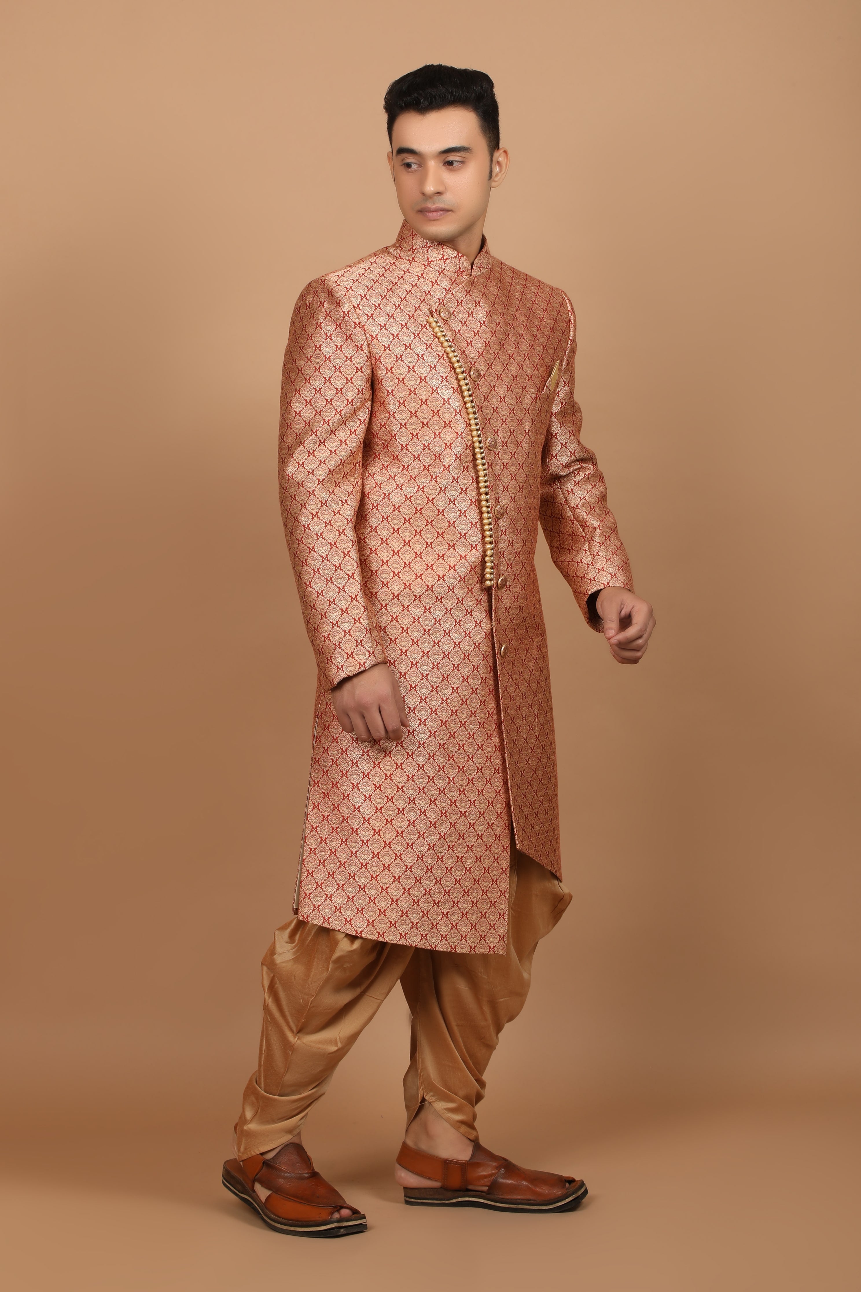 Rajwada Indowestern Pink Stylish Kurta with Haram Style Bottom